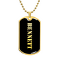 Bennett v2 - 18k Gold Finished Luxury Dog Tag Necklace