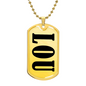 Lou v01 - 18k Gold Finished Luxury Dog Tag Necklace