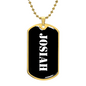 Josiah v3 - 18k Gold Finished Luxury Dog Tag Necklace