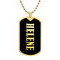 Helene v02 - 18k Gold Finished Luxury Dog Tag Necklace