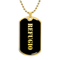 Refugio v2 - 18k Gold Finished Luxury Dog Tag Necklace