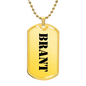 Brant - 18k Gold Finished Luxury Dog Tag Necklace