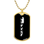 Mama Lioness With 4 Cubs v3 - 18k Gold Finished Luxury Dog Tag Necklace