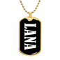 Lana v03 - 18k Gold Finished Luxury Dog Tag Necklace