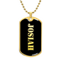 Josiah v2 - 18k Gold Finished Luxury Dog Tag Necklace