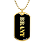Brant v2 - 18k Gold Finished Luxury Dog Tag Necklace
