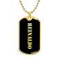 Reinaldo v2 - 18k Gold Finished Luxury Dog Tag Necklace