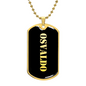 Osvaldo v2 - 18k Gold Finished Luxury Dog Tag Necklace