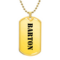 Barton - 18k Gold Finished Luxury Dog Tag Necklace