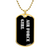 Air Force Girl v3 - 18k Gold Finished Luxury Dog Tag Necklace
