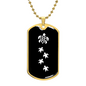 Mama Turtle With 4 Hatchlings v3 - 18k Gold Finished Luxury Dog Tag Necklace