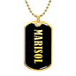 Marisol v02 - 18k Gold Finished Luxury Dog Tag Necklace
