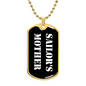 Sailor's Mother v3 - 18k Gold Finished Luxury Dog Tag Necklace