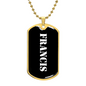 Francis v3 - 18k Gold Finished Luxury Dog Tag Necklace