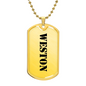 Weston - 18k Gold Finished Luxury Dog Tag Necklace