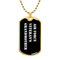 Air Force Veteran's Grandmother v3 - 18k Gold Finished Luxury Dog Tag Necklace