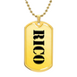 Rico - 18k Gold Finished Luxury Dog Tag Necklace