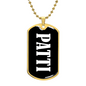 Patti v03 - 18k Gold Finished Luxury Dog Tag Necklace
