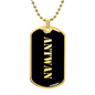 Antwan v2 - 18k Gold Finished Luxury Dog Tag Necklace