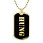 Hung v2 - 18k Gold Finished Luxury Dog Tag Necklace