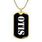 Otis v3 - 18k Gold Finished Luxury Dog Tag Necklace