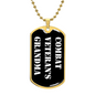 Combat Veteran's Grandma v3 - 18k Gold Finished Luxury Dog Tag Necklace