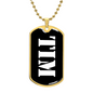 Tim v3 - 18k Gold Finished Luxury Dog Tag Necklace