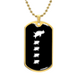 Mama Penguin With 4 Chicks v3 - 18k Gold Finished Luxury Dog Tag Necklace