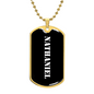 Nathaniel v3 - 18k Gold Finished Luxury Dog Tag Necklace