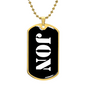 Jon v3 - 18k Gold Finished Luxury Dog Tag Necklace