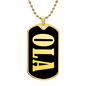 Ola v02 - 18k Gold Finished Luxury Dog Tag Necklace