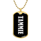Tammie v03 - 18k Gold Finished Luxury Dog Tag Necklace