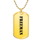Freeman - 18k Gold Finished Luxury Dog Tag Necklace