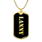 Lanny v2 - 18k Gold Finished Luxury Dog Tag Necklace