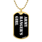 Army Ranger's Girl v3 - 18k Gold Finished Luxury Dog Tag Necklace