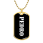 Pedro v3 - 18k Gold Finished Luxury Dog Tag Necklace