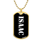 Isaac v3 - 18k Gold Finished Luxury Dog Tag Necklace