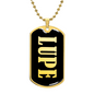 Lupe v02 - 18k Gold Finished Luxury Dog Tag Necklace
