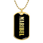Maribel v02 - 18k Gold Finished Luxury Dog Tag Necklace