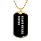 Coast Guard Sister v3 - 18k Gold Finished Luxury Dog Tag Necklace
