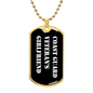 Coast Guard Veteran's Girlfriend v3 - 18k Gold Finished Luxury Dog Tag Necklace