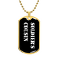 Soldier's Cousin v3 - 18k Gold Finished Luxury Dog Tag Necklace