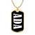 Ada v01w - 18k Gold Finished Luxury Dog Tag Necklace