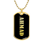 Ahmad v2 - 18k Gold Finished Luxury Dog Tag Necklace