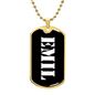 Emil v3 - 18k Gold Finished Luxury Dog Tag Necklace