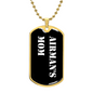 Airman's Mom v3 - 18k Gold Finished Luxury Dog Tag Necklace