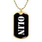 Olin v3 - 18k Gold Finished Luxury Dog Tag Necklace