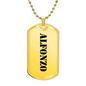 Alfonzo - 18k Gold Finished Luxury Dog Tag Necklace