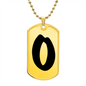 Initial O v1b - 18k Gold Finished Luxury Dog Tag Necklace