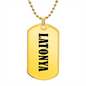Latonya v01 - 18k Gold Finished Luxury Dog Tag Necklace
